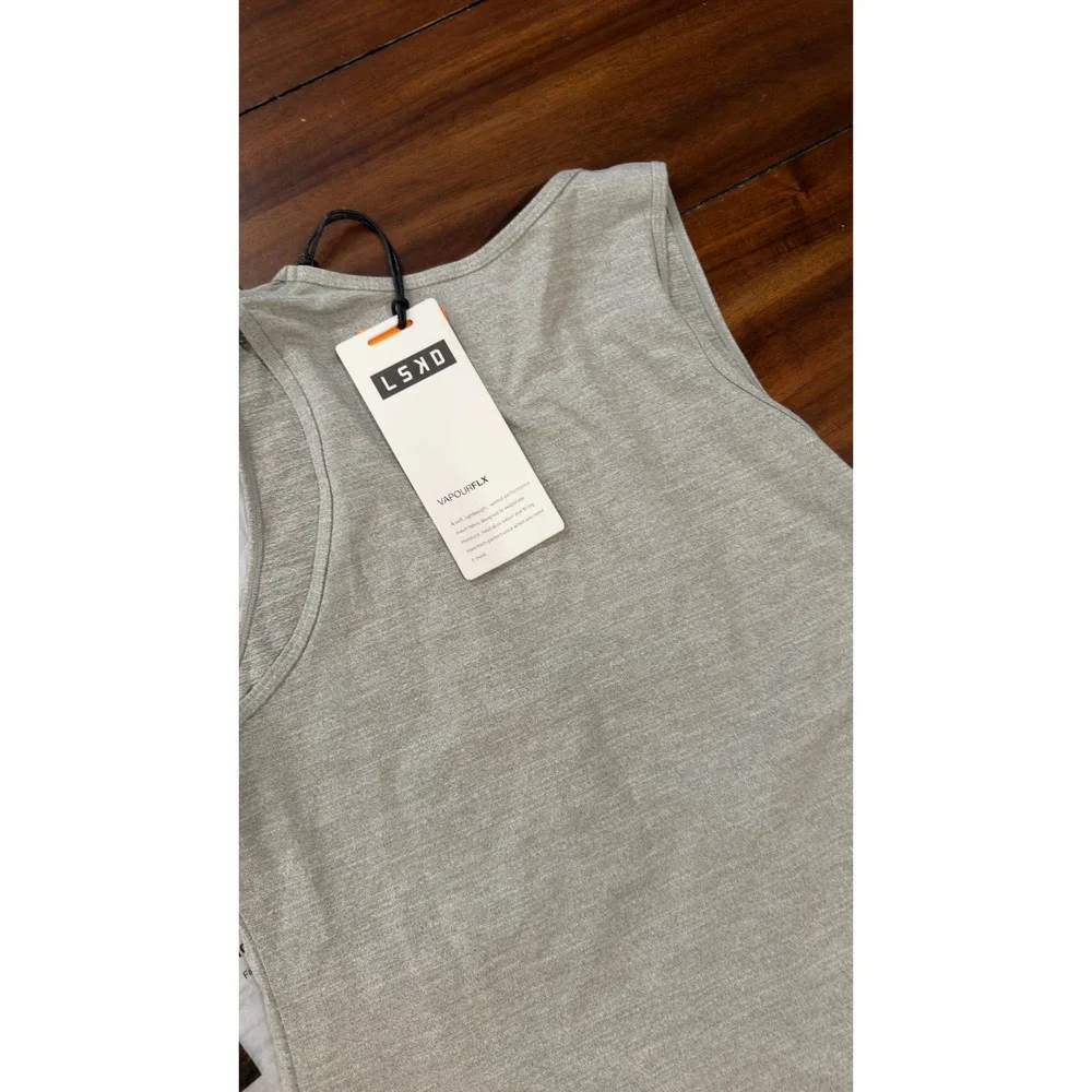 LSKD Perform Vapourflx Tank Top Light Grey Marl  Women's Size Medium NWT NEW